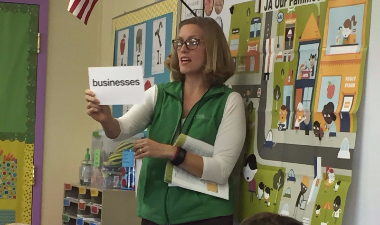 Lisa Manley teaching children
